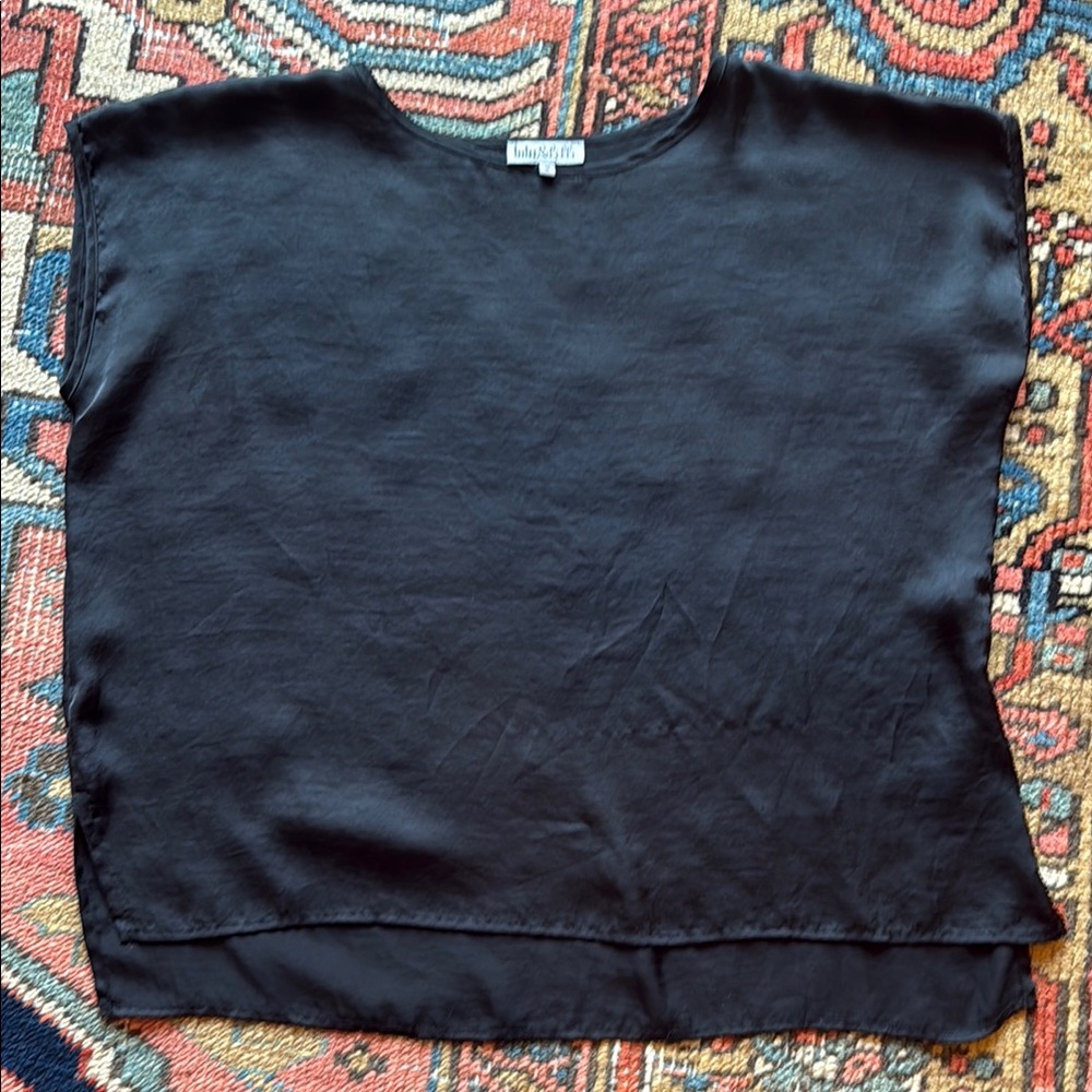 Elegant Black Silk Blouse by SilkLand